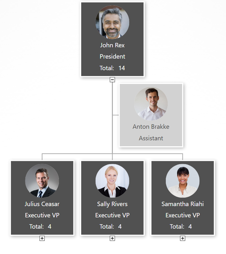 org chart design simple gray example