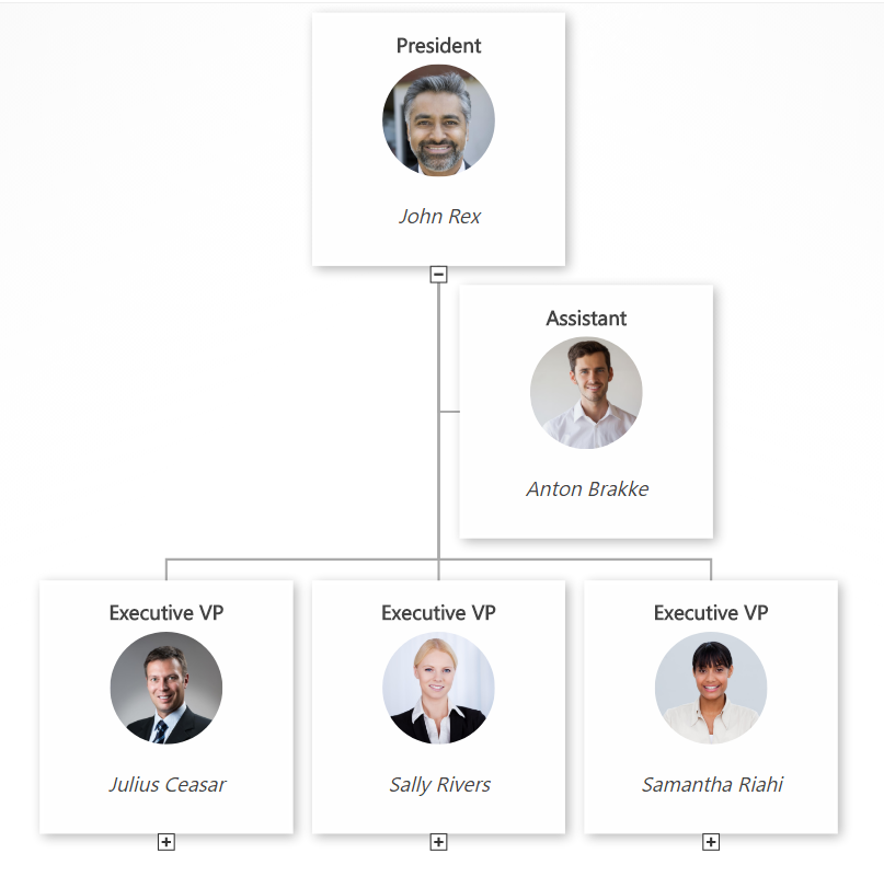 org chart design white template example
